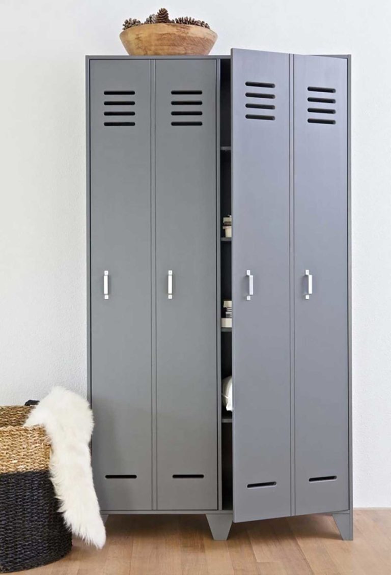 Armoire industrielle 19 meubles style vestiaire d'usine