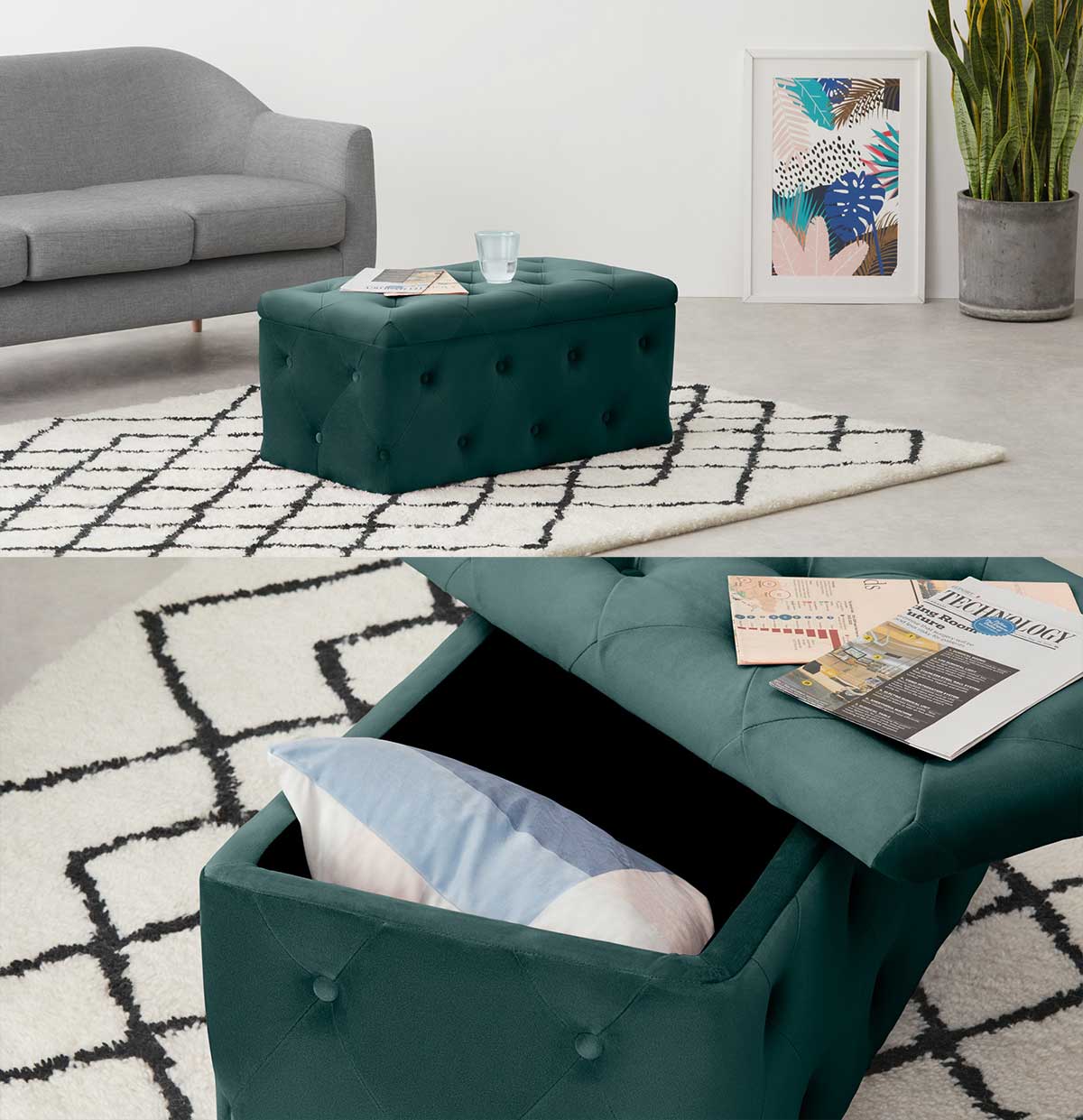 Coffre de Rangement intérieur | Banc de Rangement | 100x40x40cm