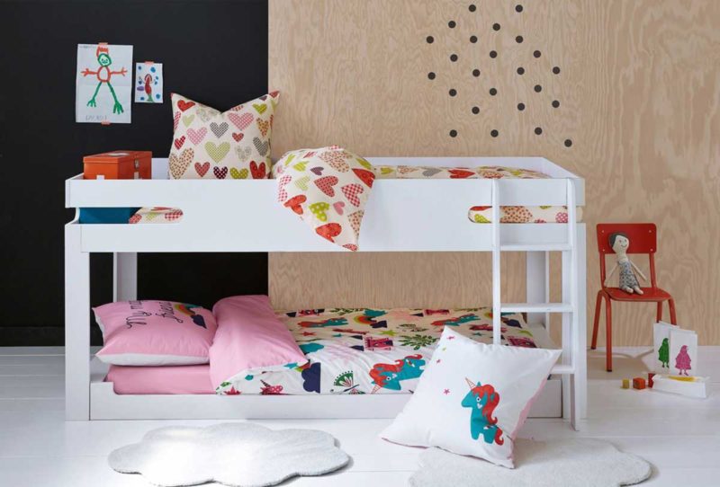 Lit mezzanine blanc enfant