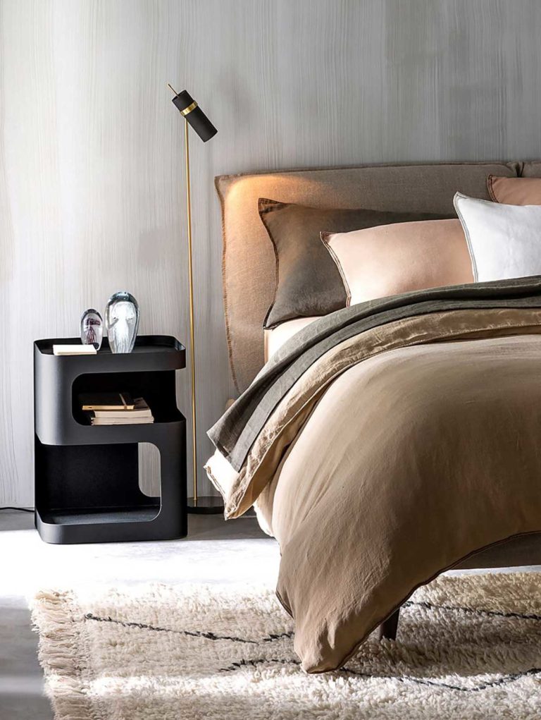 Belle lampe de chevet noire minimaliste E27