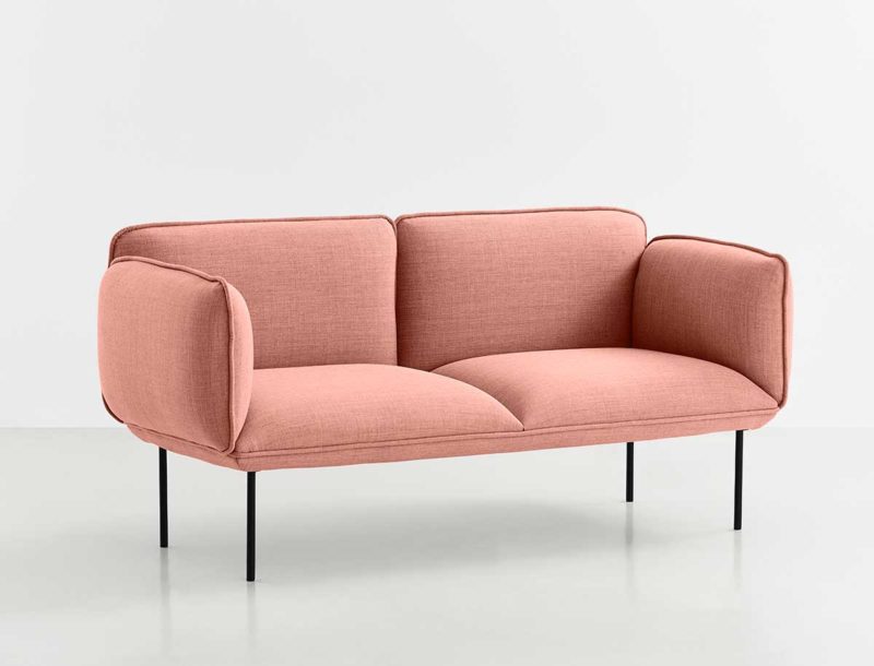 Canapé contemporain rose WOUD Nakki