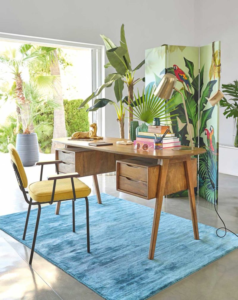 Bureau en bois au design style années 50