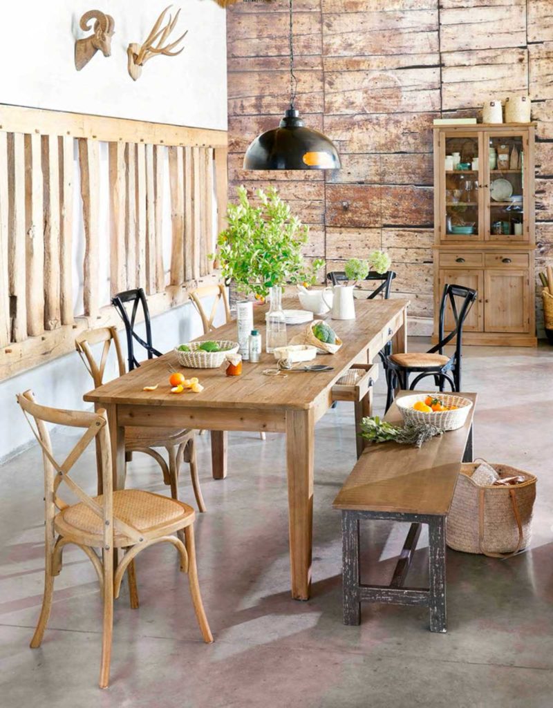 Chaise bistrot en bois style ancien