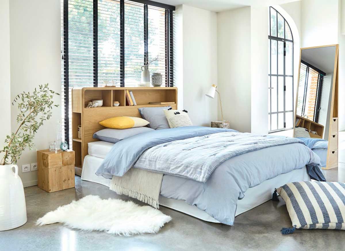 Tete De Lit Bois Rangement Tête de lit avec rangement : 18 étagères astucieuses