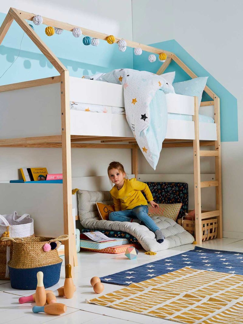 Lit cabane en hauteur pour enfant