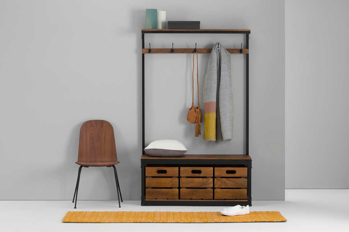 Meuble à chaussures industriel 14 idées déco pour l'entrée