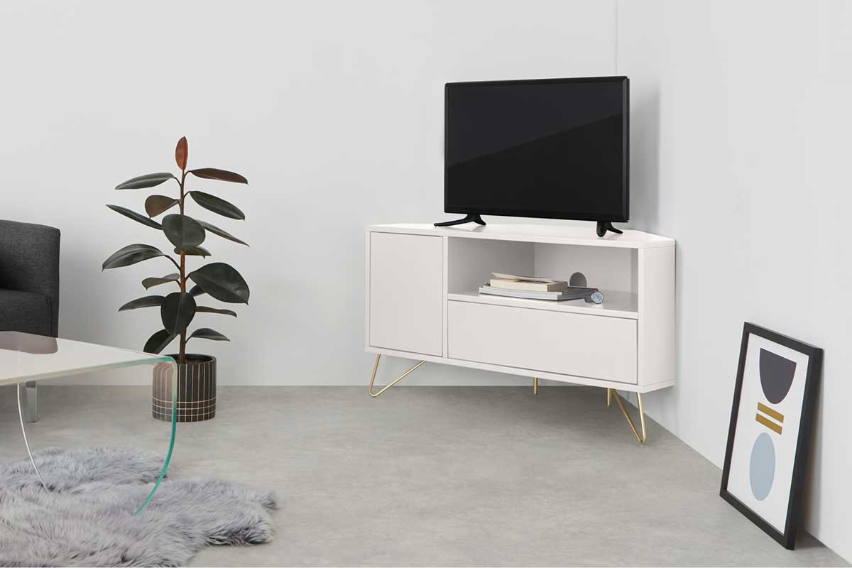 Meuble TV gain de place  Télévision cachée, Mobilier de salon, Meuble tv  design