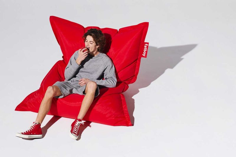Pouf géant rouge design