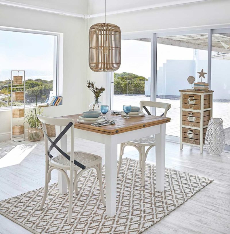 Table carrée extensible