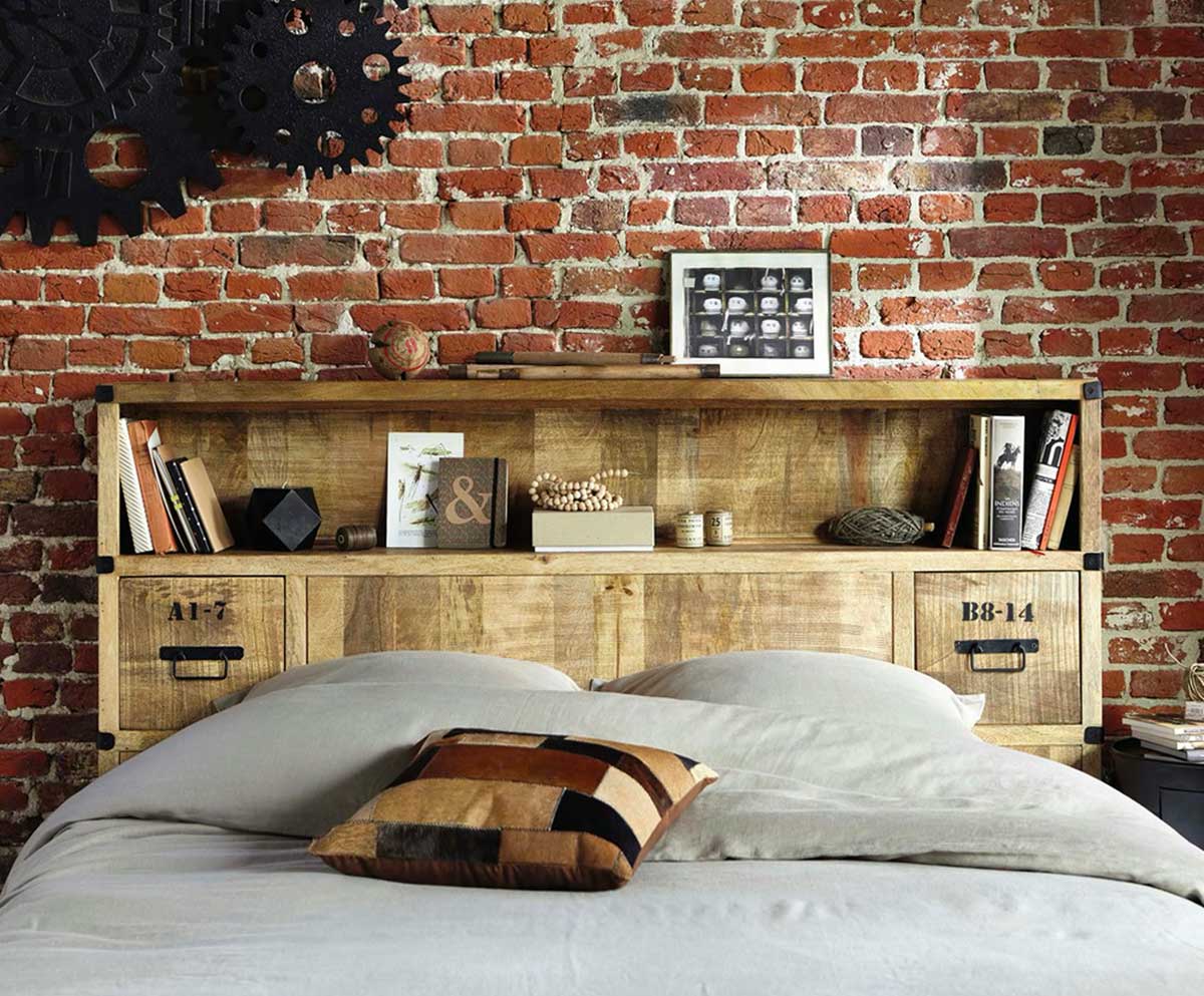 Tête de lit avec rangement : 19 étagères astucieuses
