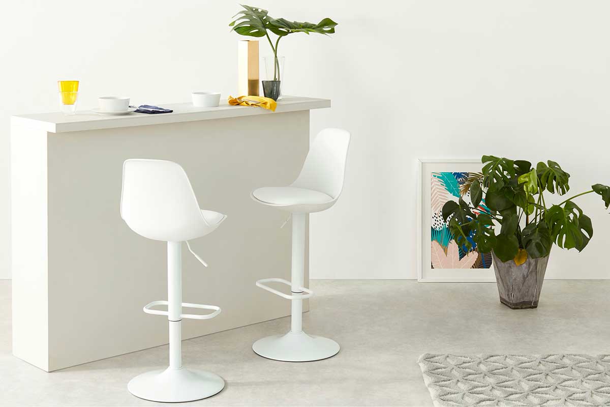 Tabouret de bar blanc  18 idées de chaise pour la cuisine