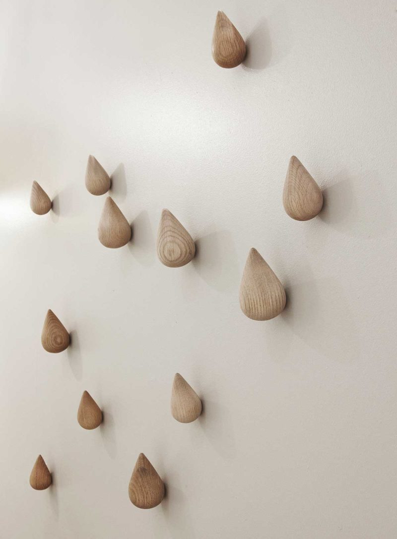 Patère murale Round en bois au design naturel