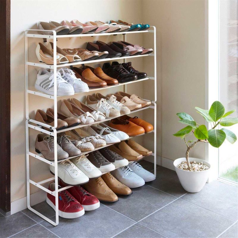 Étagère à Chaussures, Rangement Chaussures, 10 Niveaux, Meuble à Chaussures  Ouvert