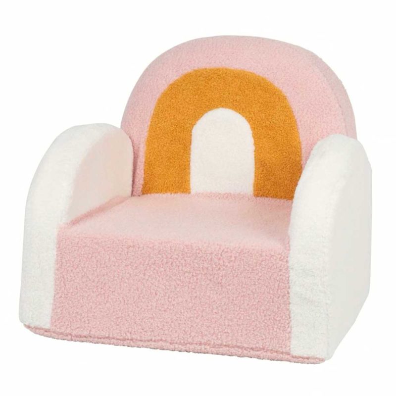Fauteuil effet duveteux aux couleurs enfantines pour chambre d'enfant