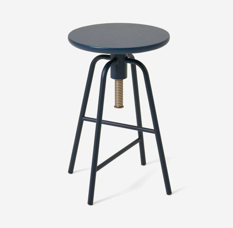 Tabouret avec siège à vis réglable