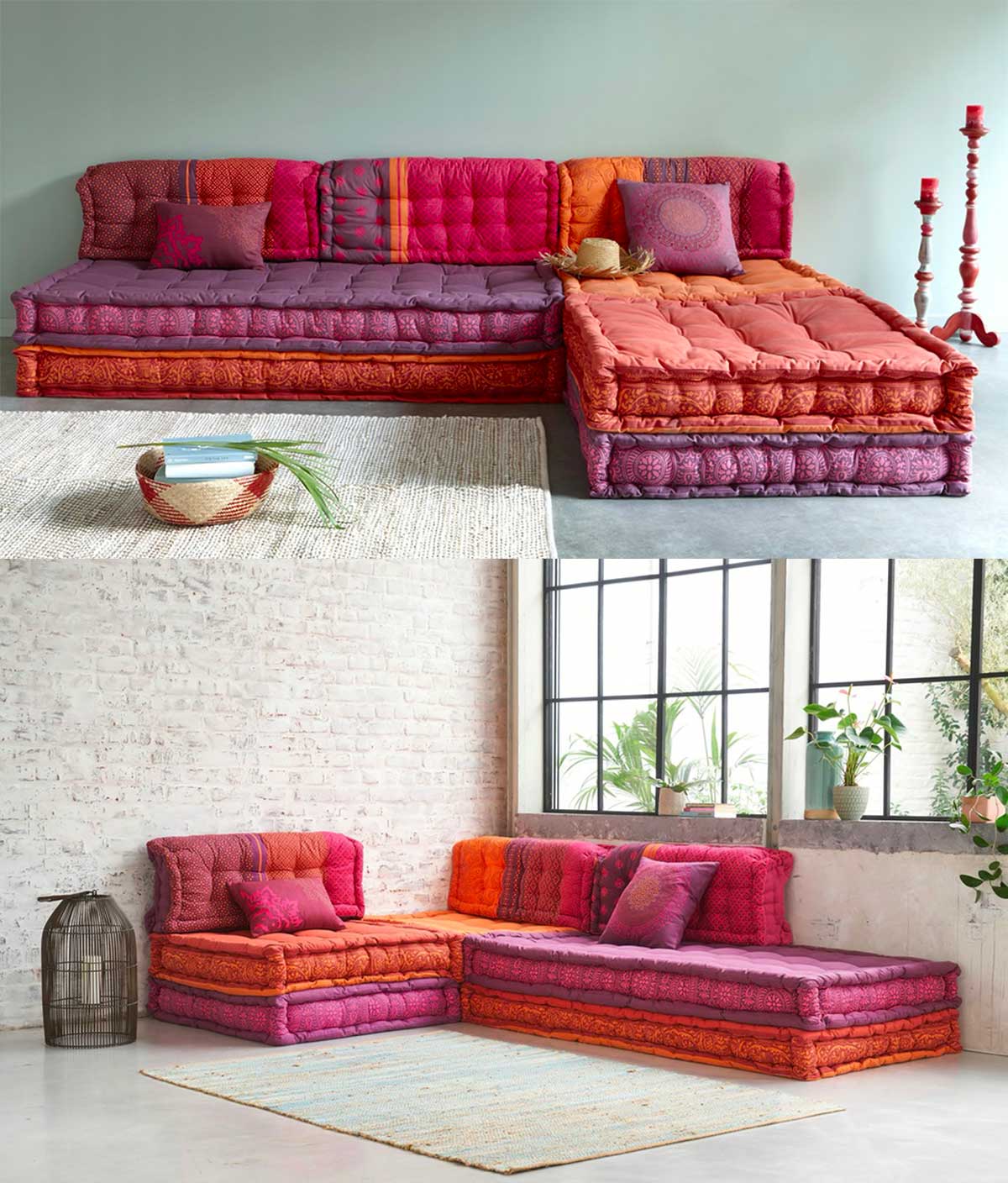 Canapé avec méridienne : 19 idées déco pour le salon