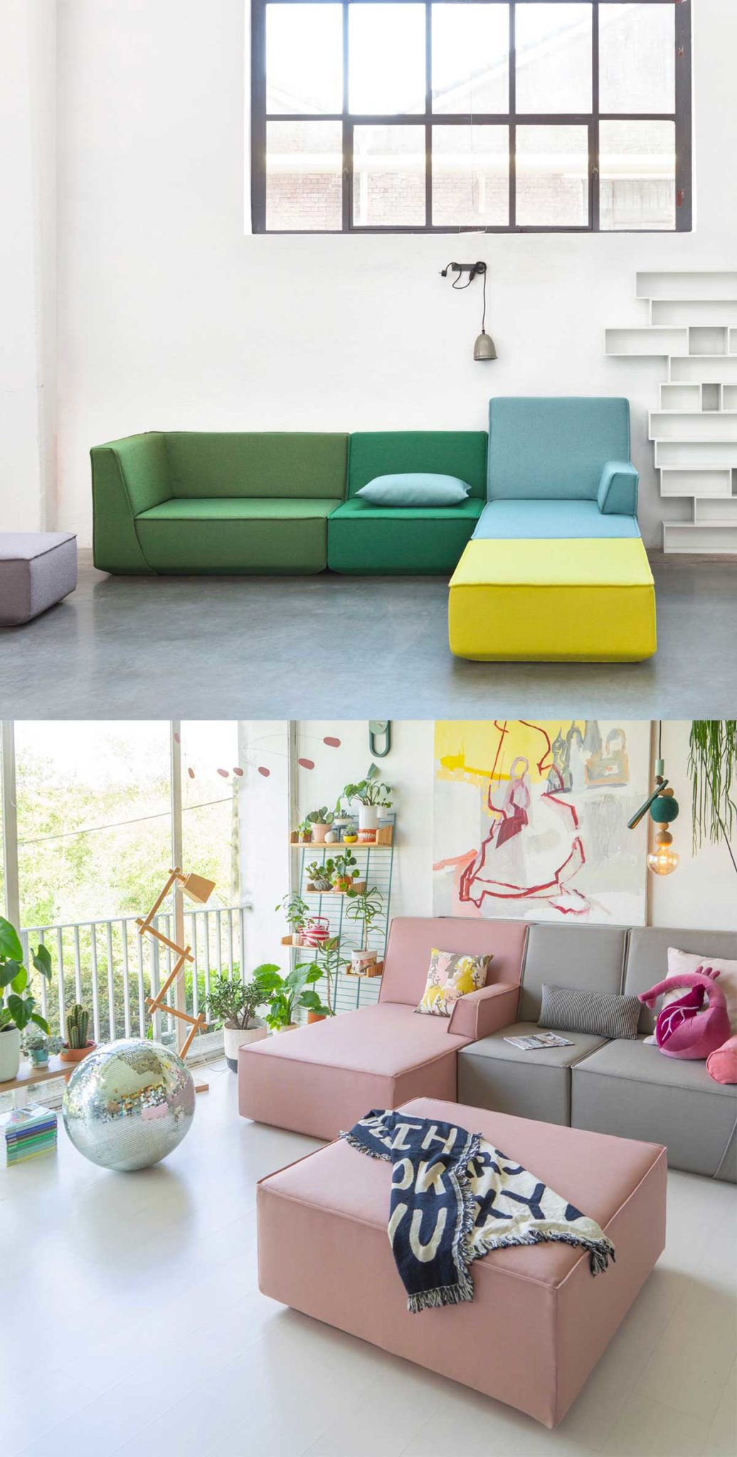 Canapé avec méridienne : 19 idées déco pour le salon