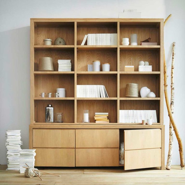 URBNLIVING Bibliothèque En Bois 5 Ou 6 Niveaux - Étagère Moderne Pour Maison Et Bureau