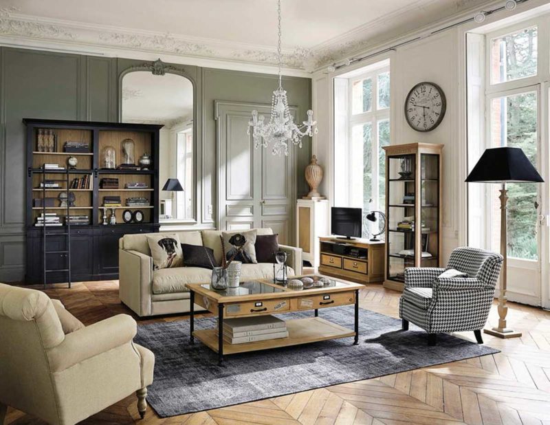 https://www.notreloft.com/images/2022/03/salon-a-la-deco-classique-avec-bibliotheque-noire-et-bois-800x618.jpg