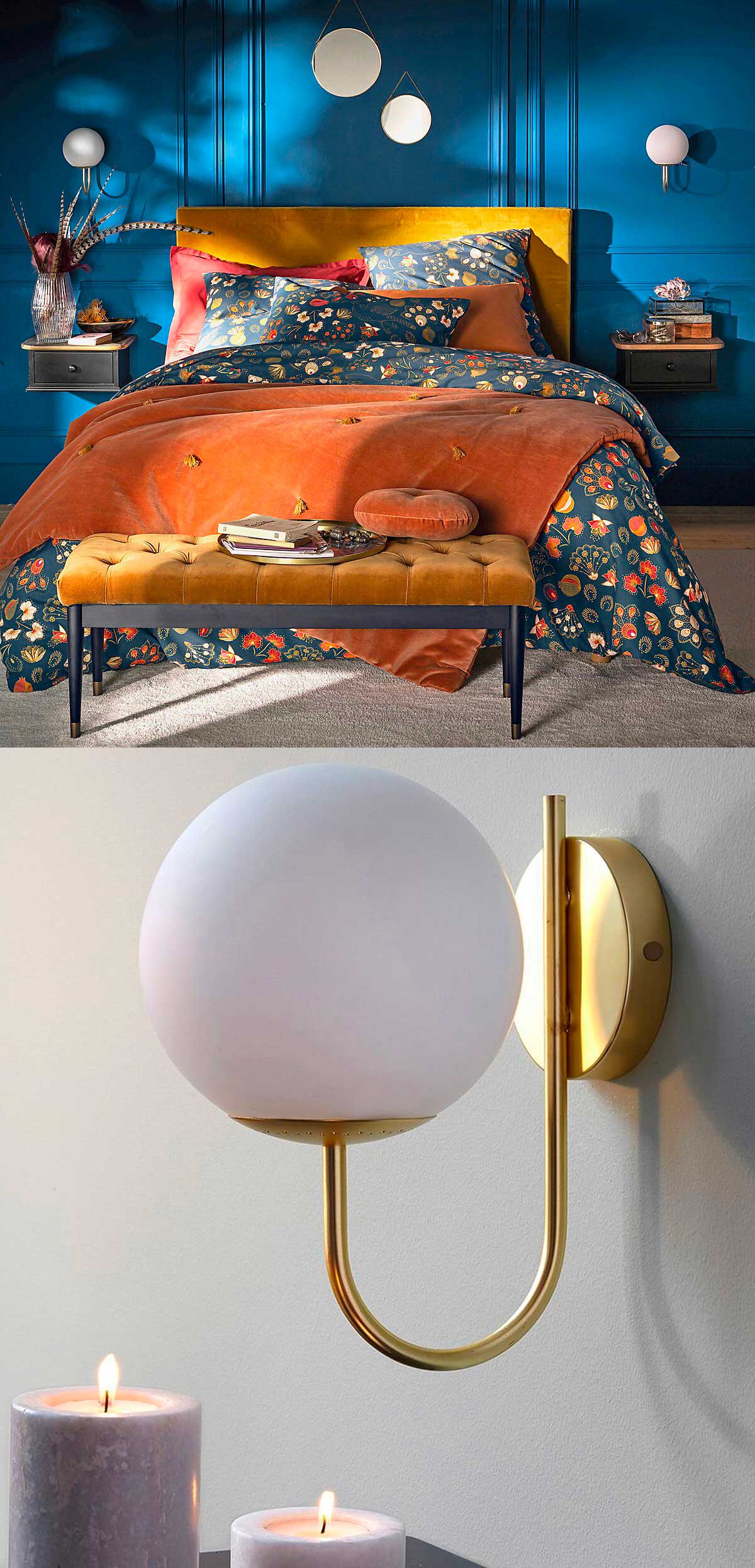 Applique Murale Hofstein Dorée, Lampe Corridor/chambre, Métal, Moderne, 1-3 Ampoules