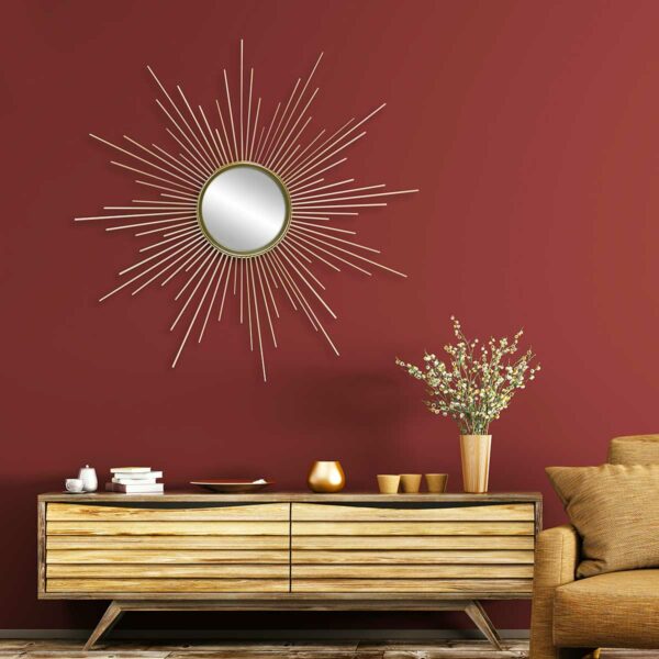 Miroir mural en plastique blanc style Space Age vintage Mid-Century