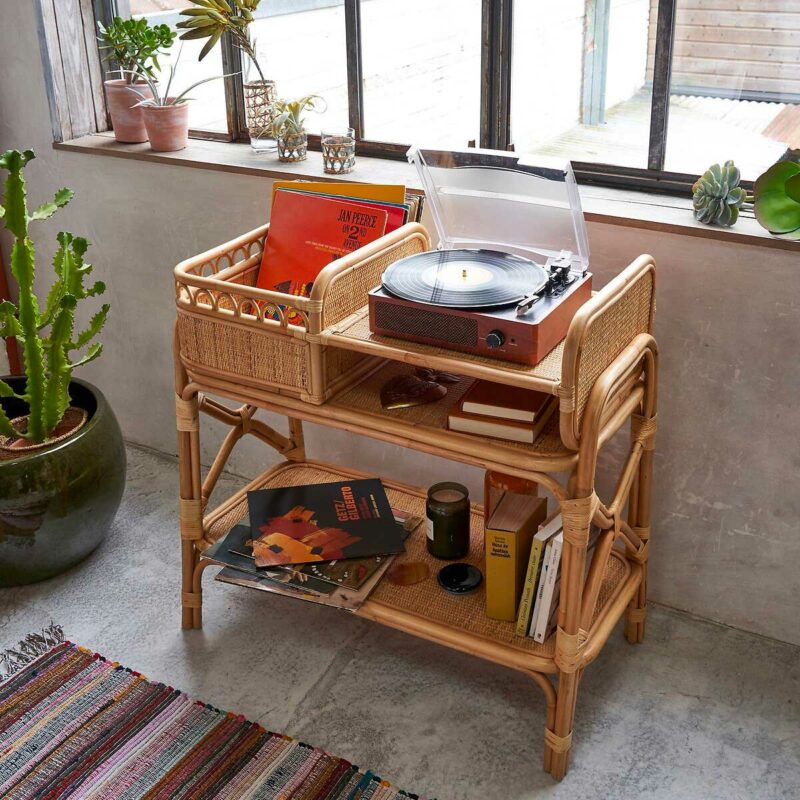 French days la redoute interieurs petit meuble vinyles rotin