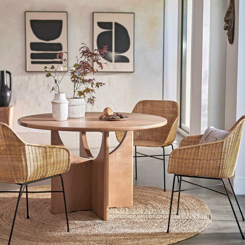 Black friday mobilier deco la redoute table ronde originale en bois