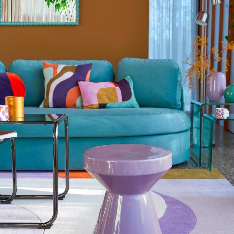 Canapé en velours turquoise par La Redoute Intérieurs