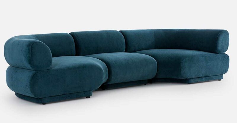 Canapé modulable bleu canard