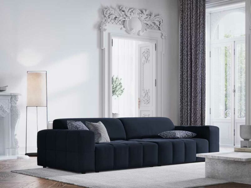 Esprit design bubble pour ce sofa bleu foncé