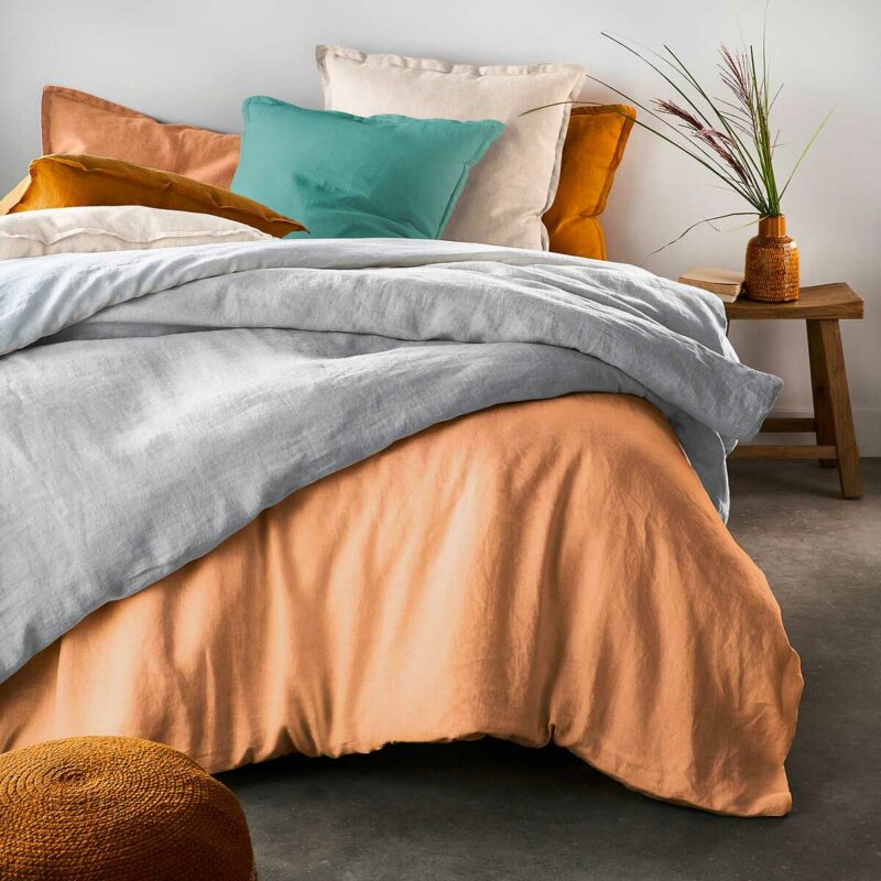 Housse de couette en lin lavé