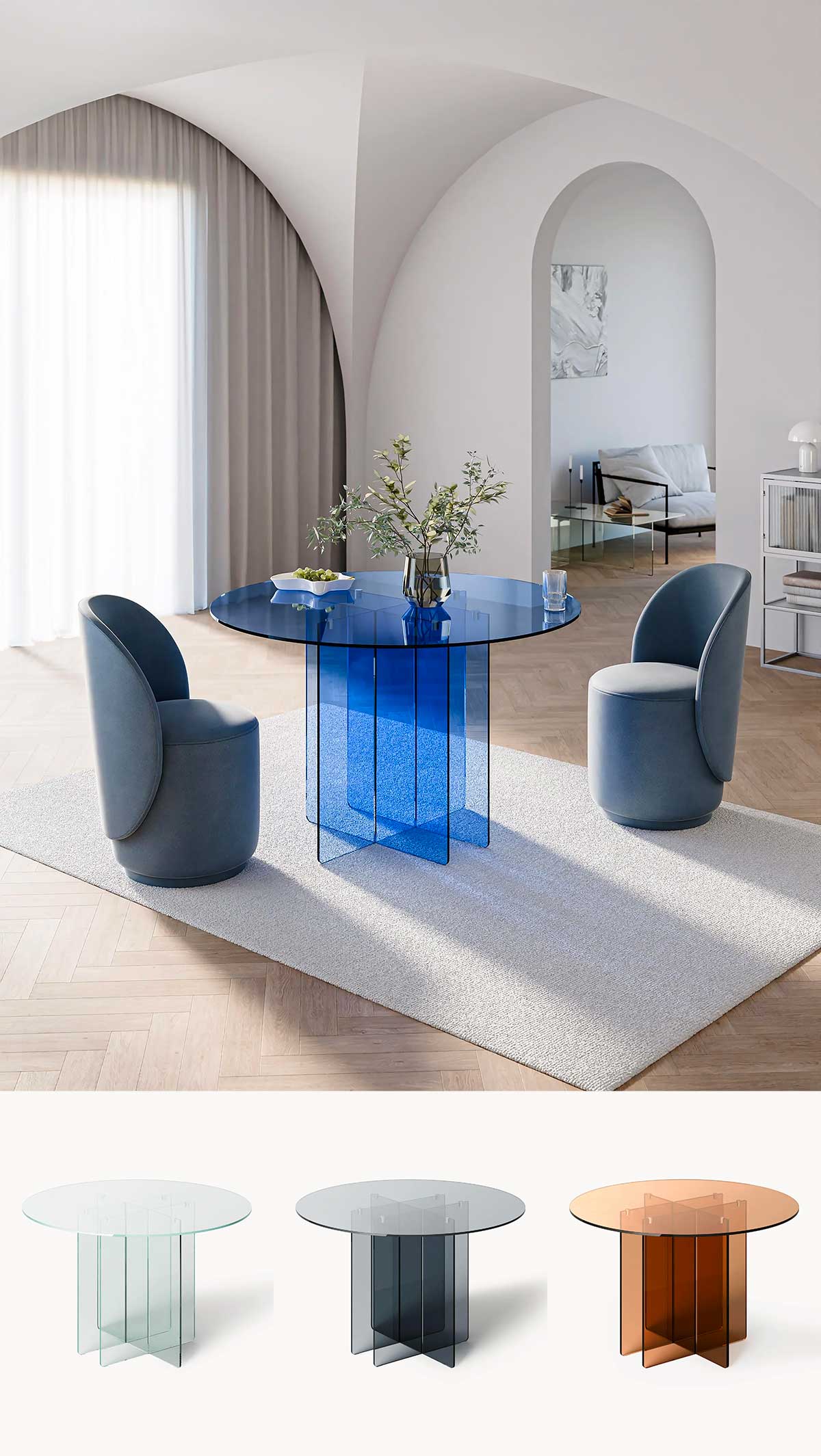 Table ronde en verre : 19 idées pour votre salle à manger