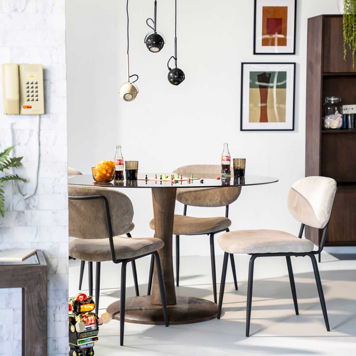 Table En Verre Pieds En Bois