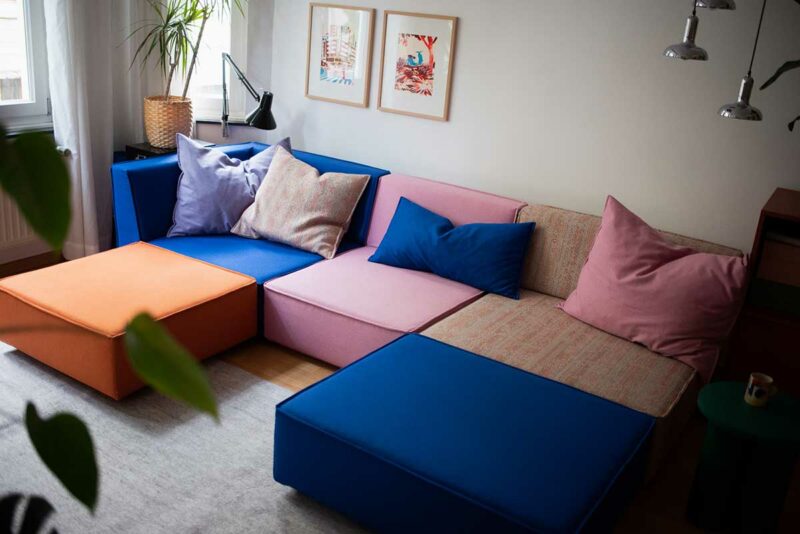 Design et dynamisme avec un Canapé modulable coloré