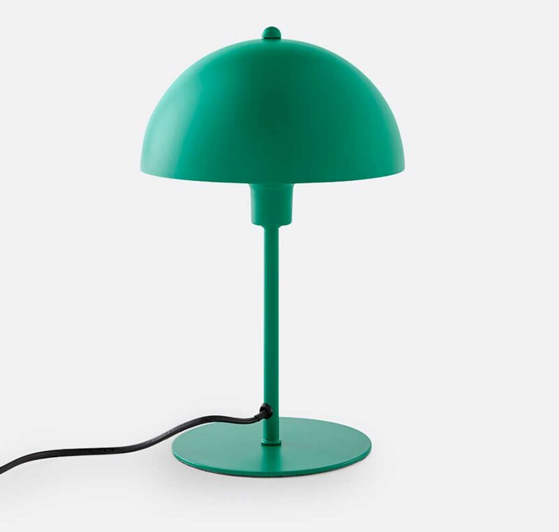 Idée de luminaire : le vert qui réveille la forme champignon