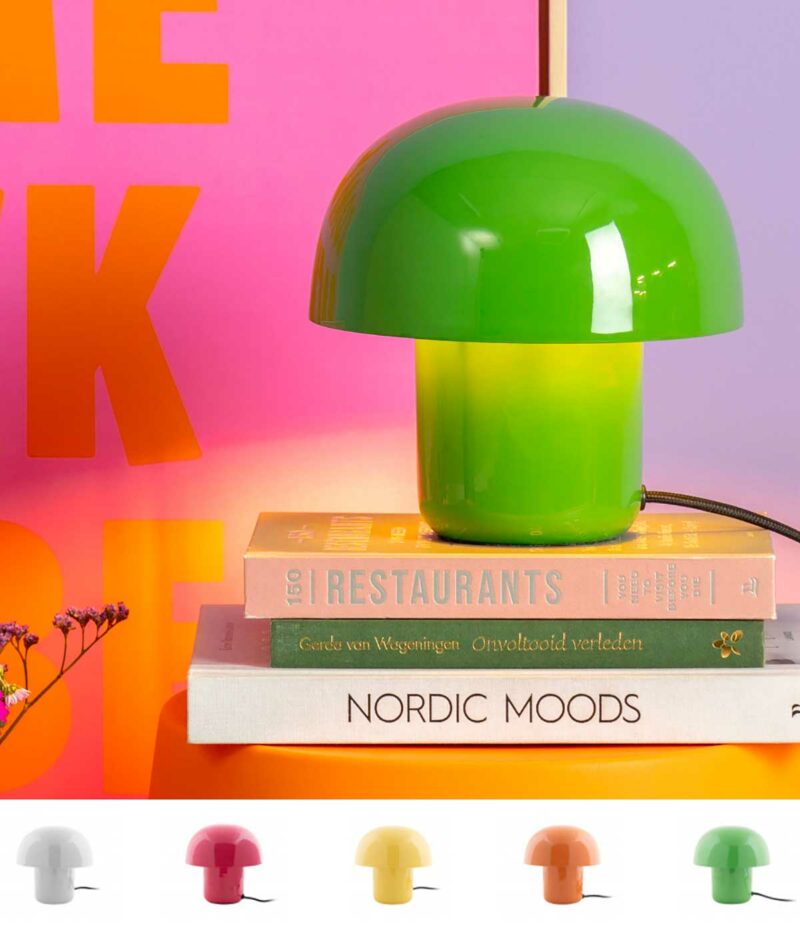Idée déco vintage : un champignon aux coloris pop