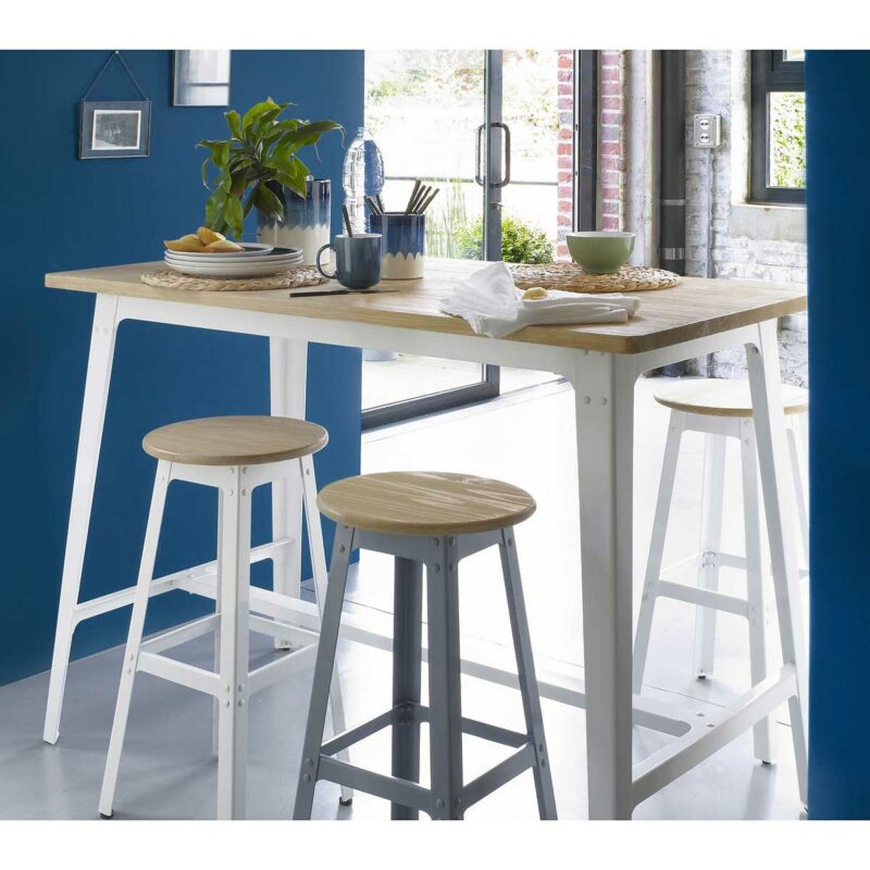 Hiba : le tabouret haut au charme industriel et rétro