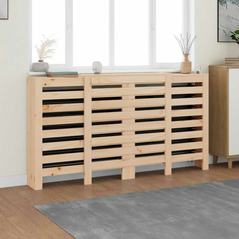 Bois naturel et design modulable pour ce cache radiateur ajustable