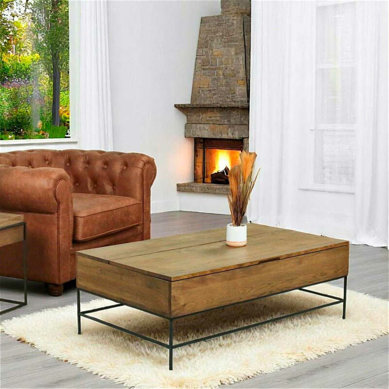 Brute et astucieuse : une table basse avec beaucoup de stockage