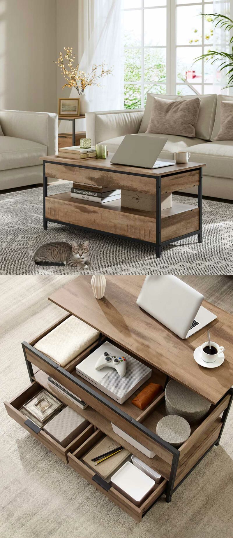 Idée de table avec rangement pour un petit espace