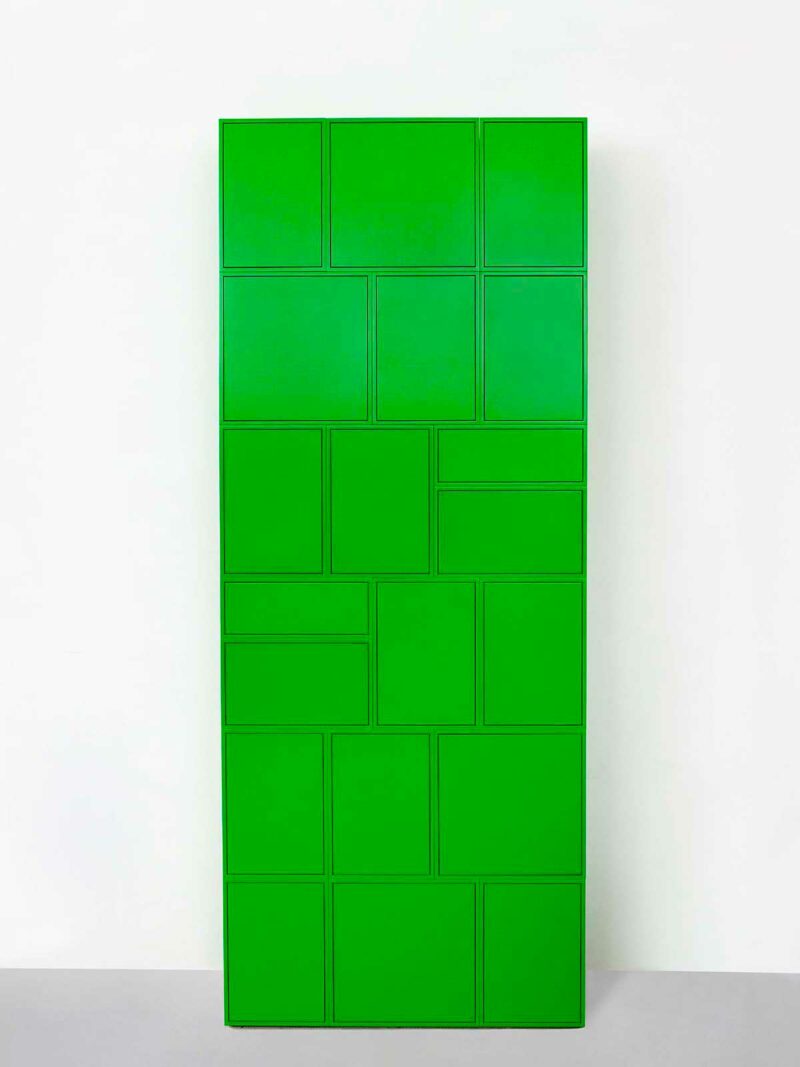 Bibliothèque verte à porte peu profonde