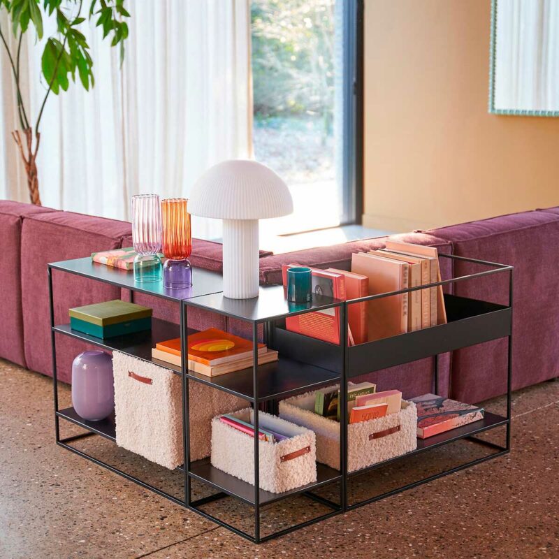 Meuble d'angle pour arrière de canapé
