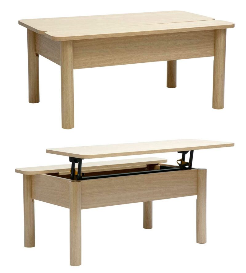 Conseil déco : table basse convertible au style ludique et chaleureux