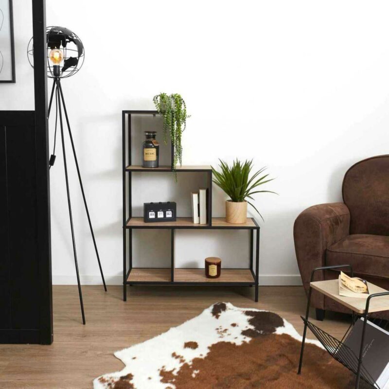 Mini étagère en gradin style industriel