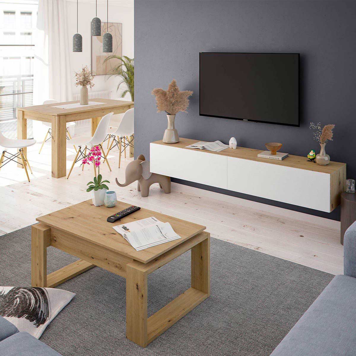 Table Basse Relevable Bois