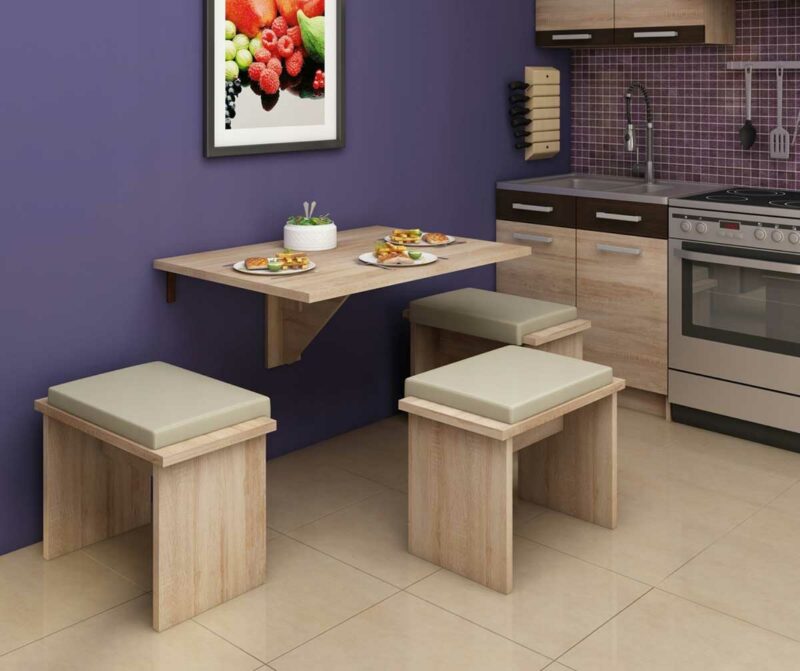 Table murale pliable pour gagner de la place