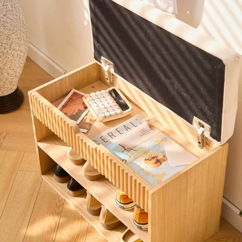 Banc d'entrée design avec rangements pour chaussures