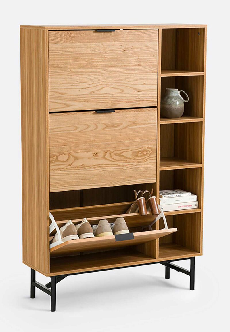 Meuble à chaussures en bois pour une entrée design