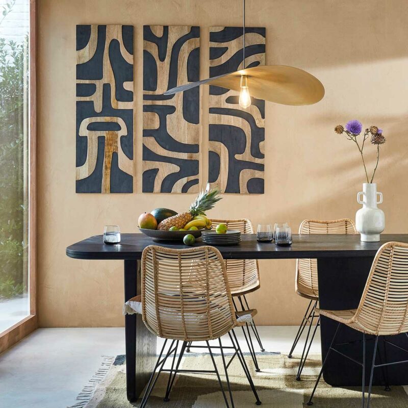 Suspension aérienne noir et doré : un design sculptural signé Maisons du Monde