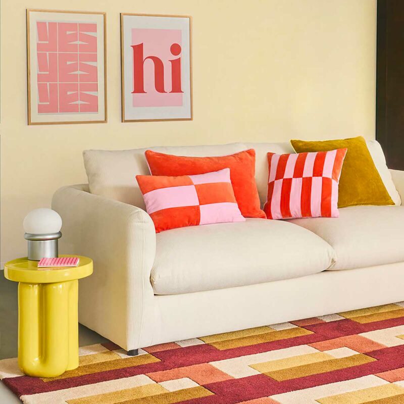 Bout de canapé céramique jaune soldes La Redoute